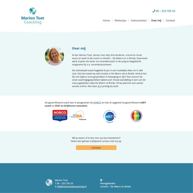 website Marion Toet Coaching